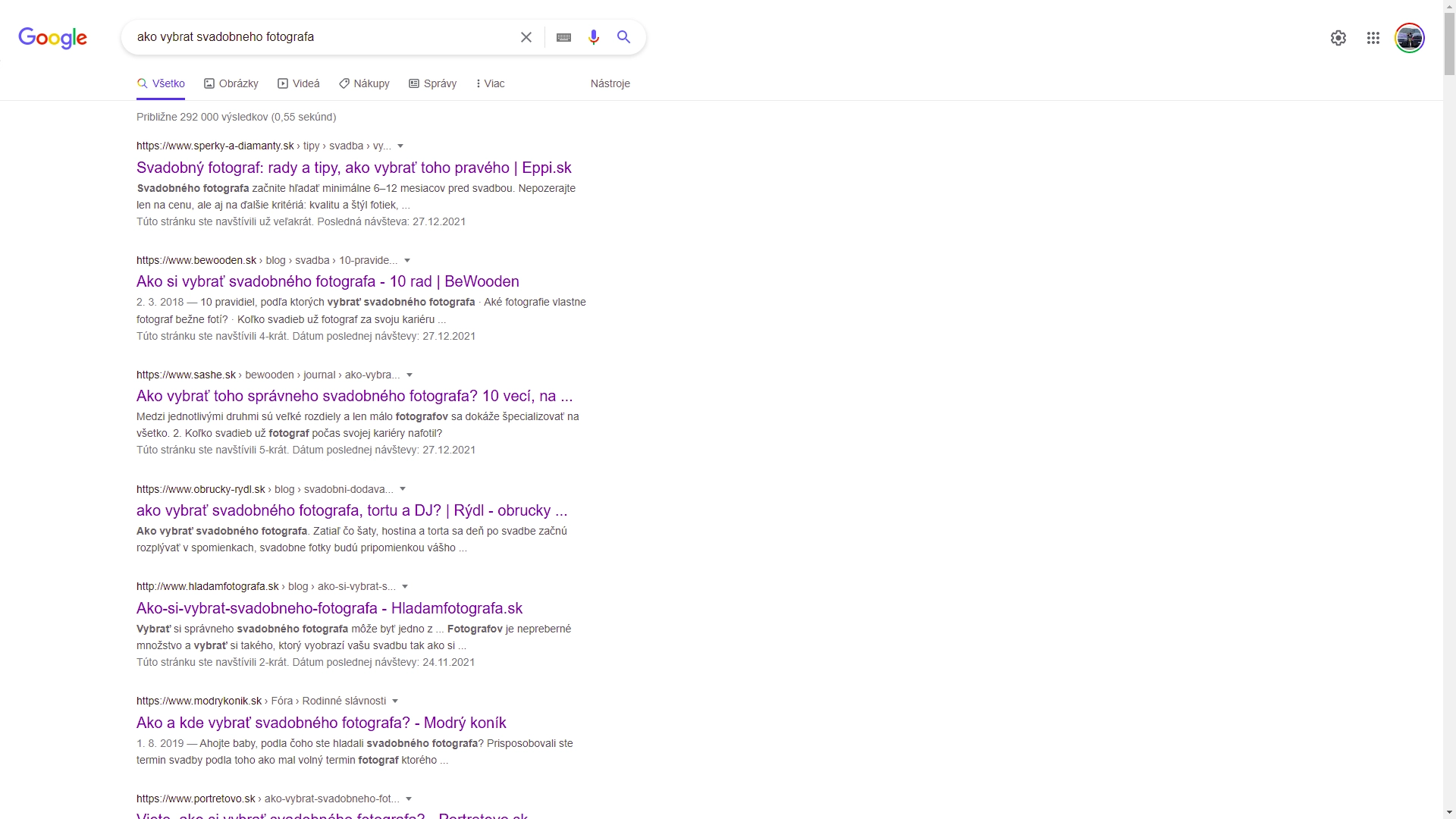 Ako som dostal Portretovo.sk na 1. stranu v Google 3